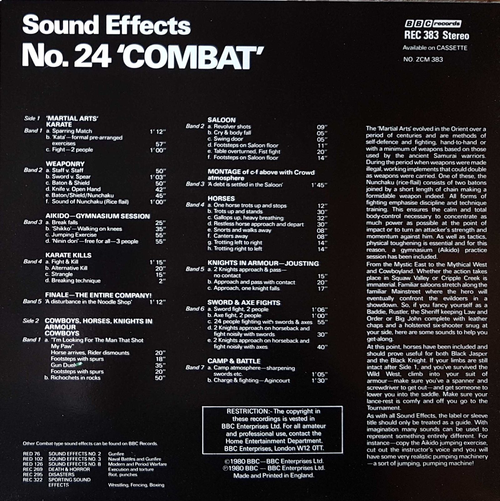 Back cover of REC 383